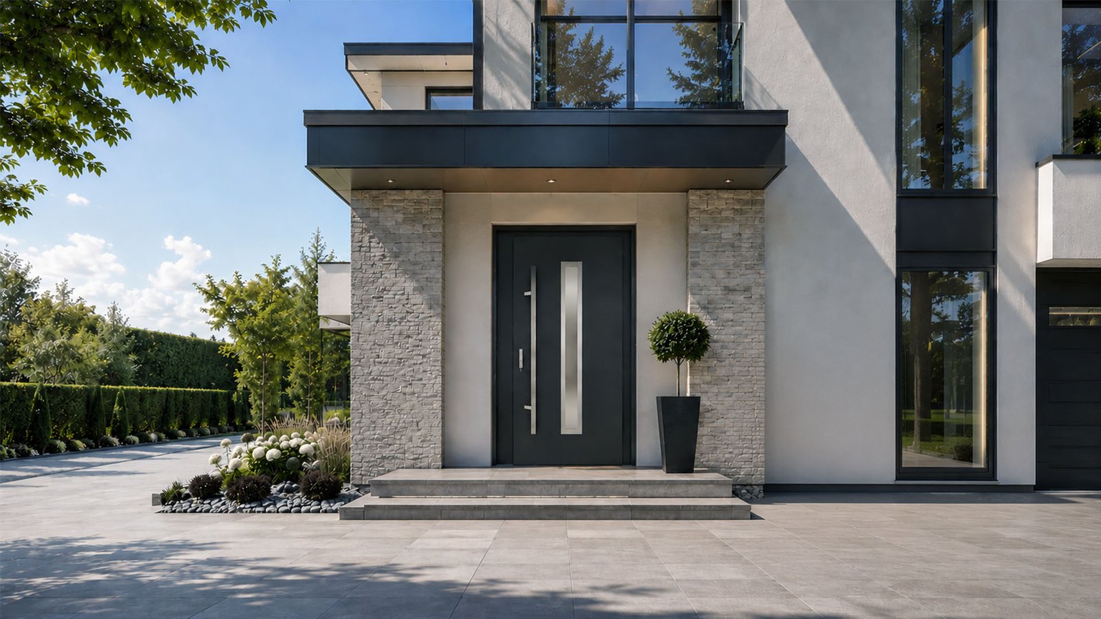 Premium-Haustüren in Meerbusch an einem hochwertigen Wohnhaus